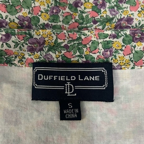 Duffield Lane The Mackinac ditzy floral cotton sleeveless‎ sheath dress small - Picture 7 of 7